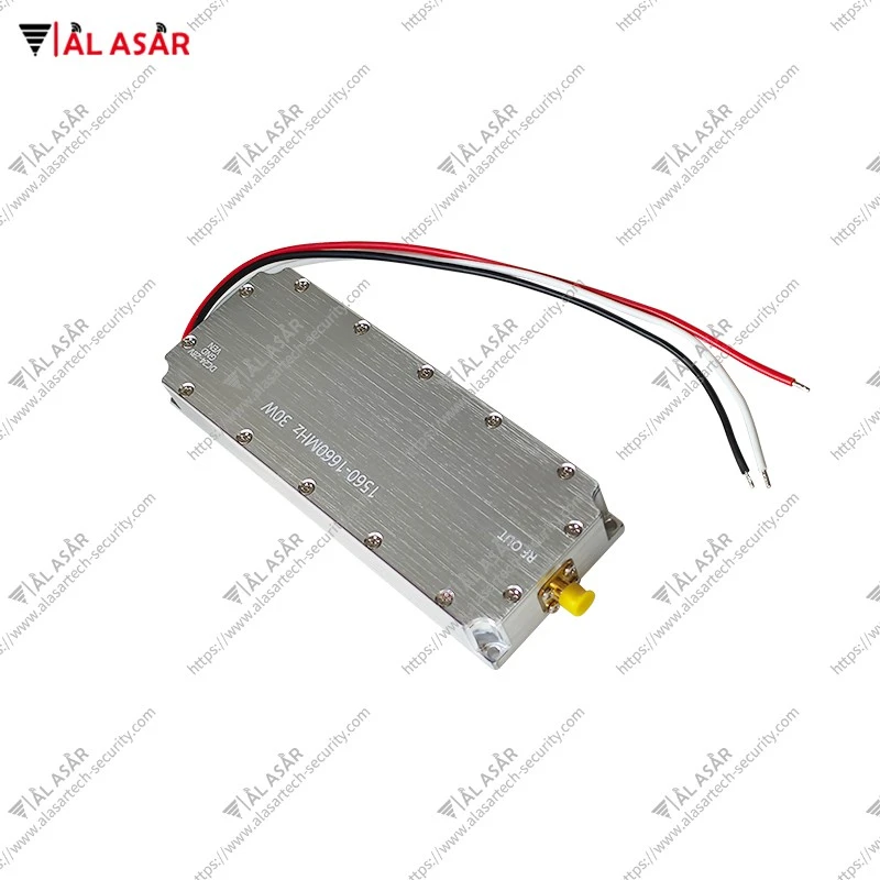 Rf Power Amplifier Module Built-in Circulator 30w 1560-1660MHz 30W Anti Drone LoRa Module For Drone Defense Drone Signal Jamming factory